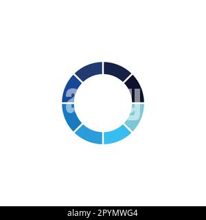 Laden, Kreis, Technologie, geometrisches Kabelsymbol einfacher Logo-Vektor Stock Vektor