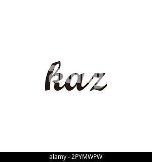 kaz Connect geometrisches Symbol einfacher Logo-Vektor Stock Vektor