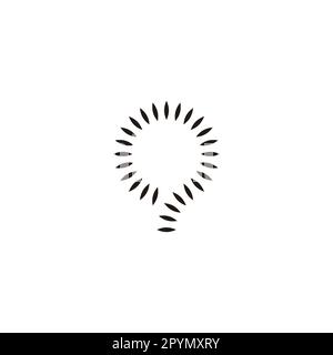 Lampenherstellung Blätter geometrisches Symbol einfacher Logo-Vektor Stock Vektor