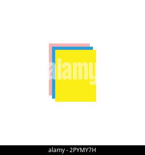 Papiere, Farben geometrisches Symbol einfacher Logovektor Stock Vektor
