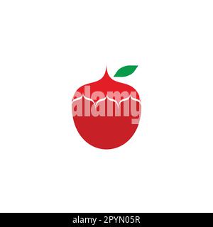 Apfel, Moschee, ramadan geometrisches Symbol einfacher Logo-Vektor Stock Vektor