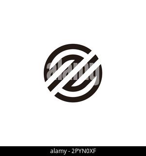 Buchstabe SS, kreisförmiges geometrisches Symbol einfacher Logo-Vektor Stock Vektor