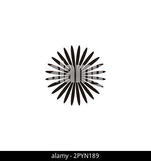 Blume, Blatt geometrisches Symbol einfacher Logo-Vektor Stock Vektor