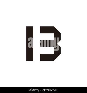 Buchstabe B, Nummer 13, geometrischer Logovektor für einfache Symbole Stock Vektor