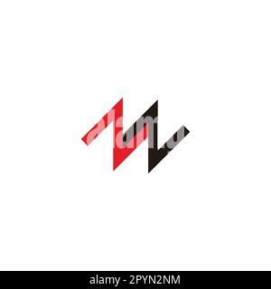 Buchstabe NN, Buchstabe mit einfachem Symbol-Logo-Vektor Stock Vektor