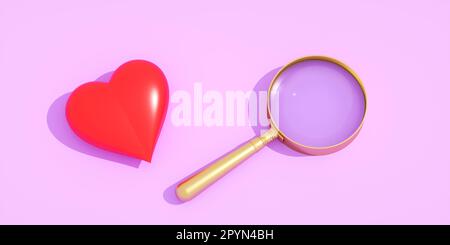 Herz und Liebe Stockfoto