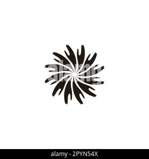 Spritzer, kreisförmiger geometrischer Logovektor für einfache Symbole Stock Vektor