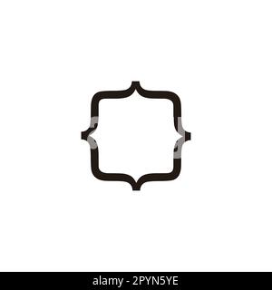 Abbildung, Umriss geometrisches Symbol einfacher Logovektor Stock Vektor