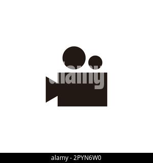 Kamera, Video, geometrisches einfaches Symbol Logo-Vektor Stock Vektor