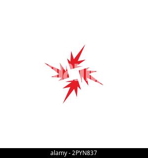 Kugel, Explosion, abgerundetes geometrisches Symbol einfacher Logo-Vektor Stock Vektor