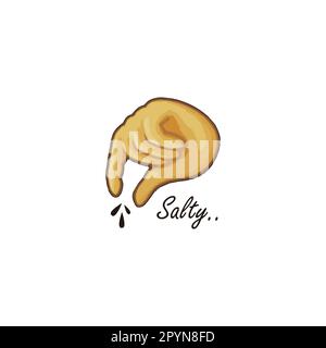 Hand, Salz, Geschmack Kochen geometrisches Symbol einfacher Logo-Vektor Stock Vektor