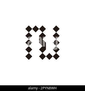 Buchstabe SN NS s N Quadrate geometrische einfache Symbol-Logo-Vektor Stock Vektor