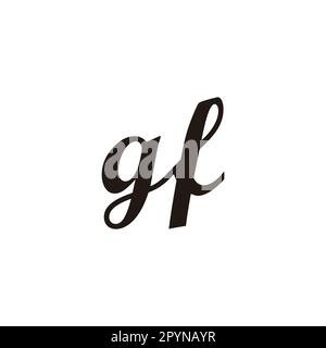 Geometrisches Symbol mit dem Buchstaben gf Connect einfacher Logo-Vektor Stock Vektor
