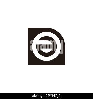 Buchstabe A in Datei, kreisförmiges geometrisches Symbol einfacher Logo-Vektor Stock Vektor