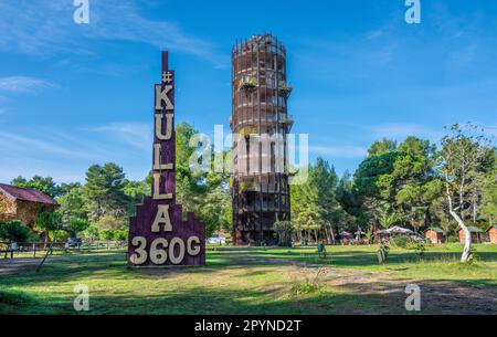 Besichtigungsturm Kulla im Divjake-Karavasta Nationalpark Stockfoto