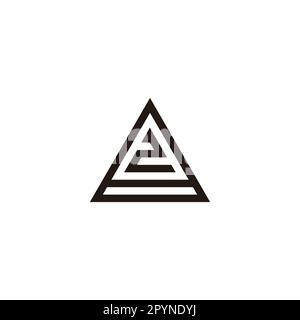 Nummer 2 in 8, geometrisches Dreieck-Symbol einfacher Logo-Vektor Stock Vektor