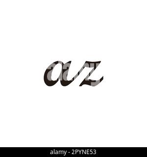 Buchstabe az Connect Geometrisches Symbol einfacher Logo-Vektor Stock Vektor