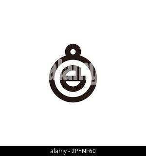Buchstabe B in 8, kreisförmiges geometrisches Symbol einfacher Logovektor Stock Vektor