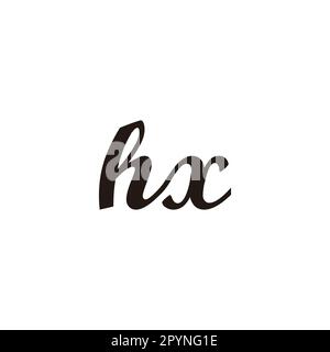 Buchstabe hx Connect Geometrisches Symbol einfacher Logo-Vektor Stock Vektor