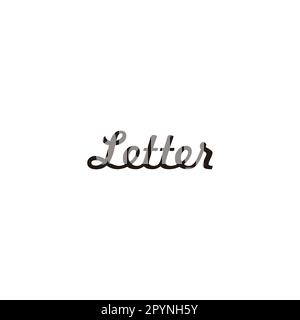 Text, „Letter“, Verbinden von geometrischen Symbolen einfacher Logo-Vektor Stock Vektor