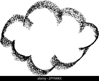 Symbol „Chalk Doodle Cloud Sketch“ Stock Vektor