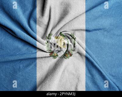 Stoffflagge Guatemalas, Nationalflagge Guatemalas Stockfoto