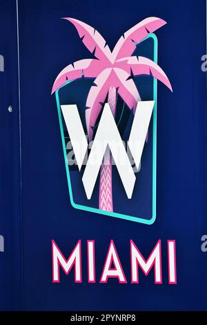 Miami, USA. 04. Mai 2023. Logo von Williams Racing. 04.05.2023. Formel-1-Weltmeisterschaft, Rd 5, Miami Grand Prix, Miami, Florida, USA, Vorbereitungstag. Das Foto sollte wie folgt lauten: XPB/Press Association Images. Kredit: XPB Images Ltd/Alamy Live News Stockfoto