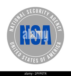 Symbol für nationale Sicherheitsbehörde der NSA Stockfoto