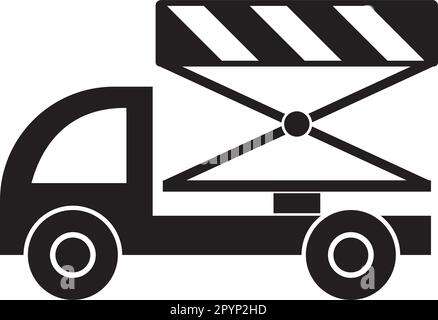 Symbole der Hubmaschine Vektordarstellung Symboldesign Stock Vektor