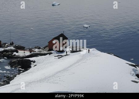 Sehenswürdigkeiten aus der Antarktis, Base Presidente Eduardo frei Montalva Stockfoto