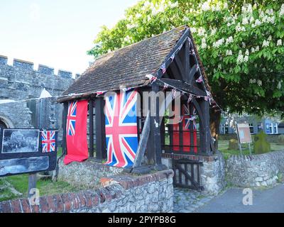 Eastchurch, Kent, Großbritannien. 4. Mai 2023. Krönungsvorbereitungen in der Ostkirche in Kent. Kredit: James Bell/Alamy Live News Stockfoto