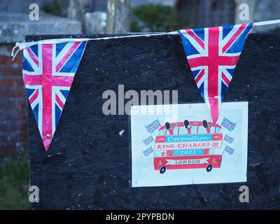 Eastchurch, Kent, Großbritannien. 4. Mai 2023. Krönungsvorbereitungen in der Ostkirche in Kent. Kredit: James Bell/Alamy Live News Stockfoto