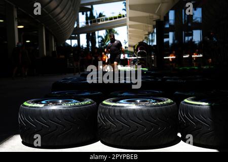 Miami, USA. 4. Mai 2023. Reifen, F1 Grand Prix von Miami auf dem Miami International Autodrome am 4. Mai 2023 in Miami, Vereinigte Staaten von Amerika. (Foto von HIGH TWO) dpa/Alamy Live News Stockfoto