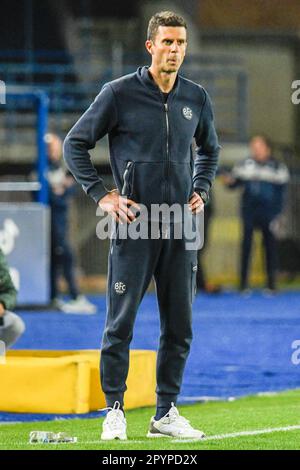 Empoli, Italien. 04. Mai 2023. Carlo Castellani Stadion, Empoli, Italien, 04. Mai 2023, Bolognas Cheftrainer Thiago Motta während des Empoli FC gegen Bologna FC – spiel Der italienischen Fußballserie A Credit: Live Media Publishing Group/Alamy Live News Stockfoto
