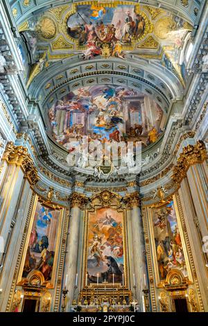Das Innere der Kirche St. Ignatius von Loyola auf dem Campus Martius, Rom, Italien Stockfoto