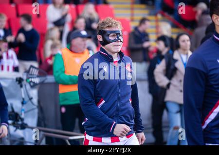 Aalborg, Dänemark. 04. Mai 2023. Kilian Ludewig (32) von AAB während des DBU-Cup-Spiels zwischen Aalborg Boldklub und Silkeborg IM Aalborg Portland Park in Aalborg gesehen. (Foto: Gonzales Photo/Alamy Live News Stockfoto