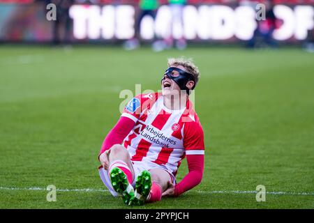 Aalborg, Dänemark. 04. Mai 2023. Kilian Ludewig (32) von AAB während des DBU-Cup-Spiels zwischen Aalborg Boldklub und Silkeborg IM Aalborg Portland Park in Aalborg gesehen. (Foto: Gonzales Photo/Alamy Live News Stockfoto