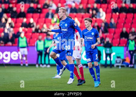 Aalborg, Dänemark. 04. Mai 2023. Tobias Salquist (20) aus Silkeborg, WENN sie während des DBU-Cup-Spiels zwischen Aalborg Boldklub und Silkeborg IM Aalborg Portland Park in Aalborg gesehen werden. (Foto: Gonzales Photo/Alamy Live News Stockfoto