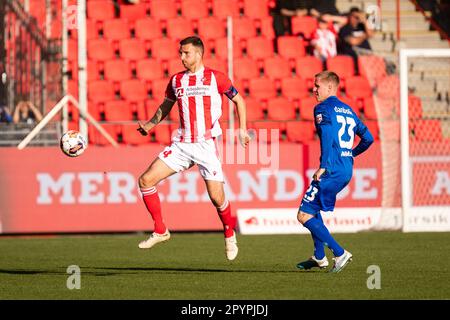 Aalborg, Dänemark. 04. Mai 2023. Lars Kramer (4) von AAB während des DBU-Cup-Spiels zwischen Aalborg Boldklub und Silkeborg IM Aalborg Portland Park in Aalborg gesehen. (Foto: Gonzales Photo/Alamy Live News Stockfoto