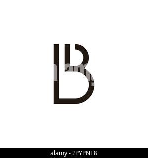 Buchstabe W Form B geometrisches Symbol einfacher Logo-Vektor Stock Vektor