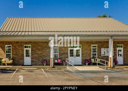 Das Silverhill Town Hall ist am 30. April 2023 in Silverhill, Alabama, abgebildet. Silverhill ist eine kleine Stadt in Baldwin County. Es wurde 1896 gegründet. Stockfoto