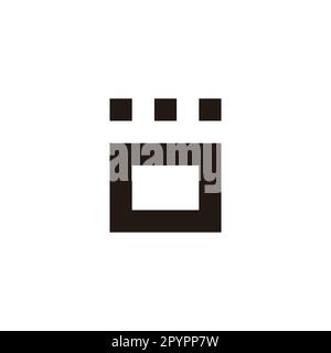 Shoppen, einkaufen, quadratisch geometrisches Symbol einfacher Logo-Vektor Stock Vektor