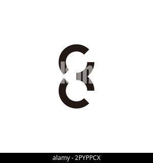 Buchstabe K, Nummer 8 Kreis geometrisches Symbol einfacher Logo-Vektor Stock Vektor