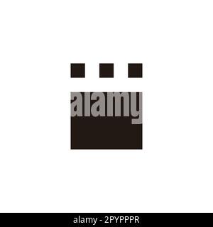 Shoppen, quadratisch geometrisches Symbol einfacher Logo-Vektor Stock Vektor