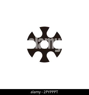Element, Partikel geometrisches Symbol einfacher Logo-Vektor Stock Vektor