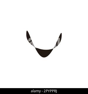 Buchstabe V Bleistift geometrisches Symbol einfacher Logo-Vektor Stock Vektor