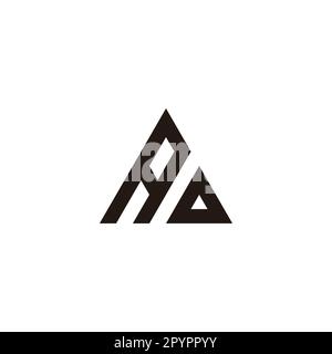 Buchstabe AD Dreieck geometrisches Symbol einfacher Logo-Vektor Stock Vektor