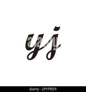 Buchstabe yj Connect Geometrisches Symbol einfacher Logo-Vektor Stock Vektor