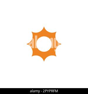 Sonne, Cookies, geometrisches Symbol, einfacher Logo-Vektor Stock Vektor