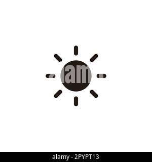 Sonne, Kapseln geometrisches Symbol einfacher Logo-Vektor Stock Vektor